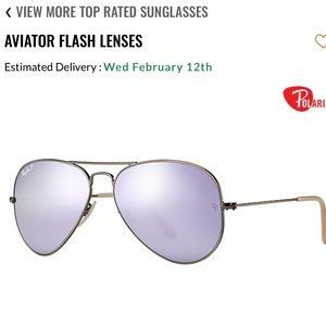 PURPLE REFLECTIVE AVIATOR RAY BANS polarized